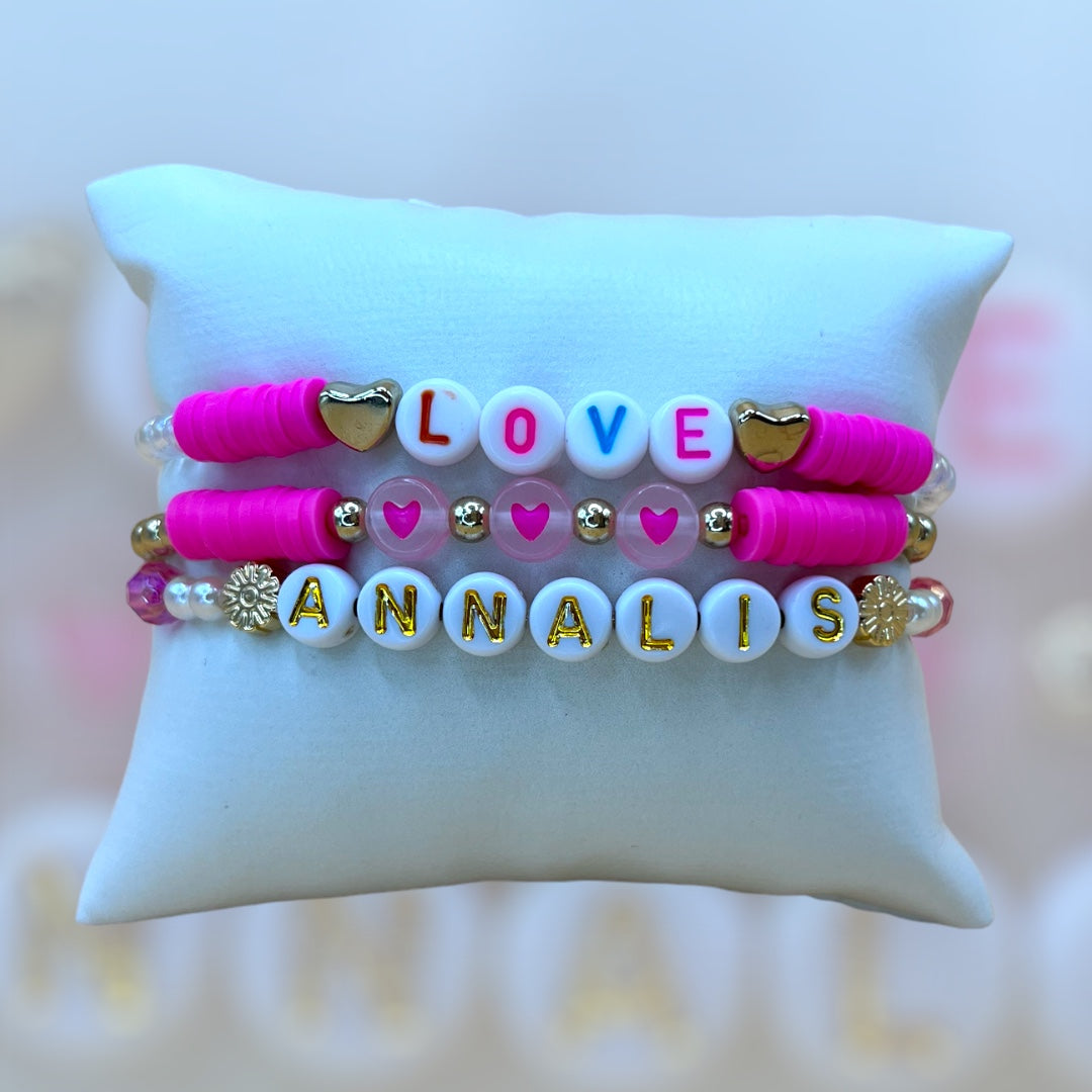 Glow in the dark name set.