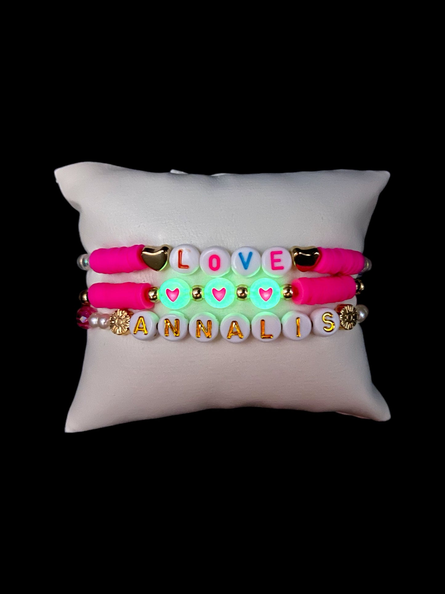 Glow in the dark name set.